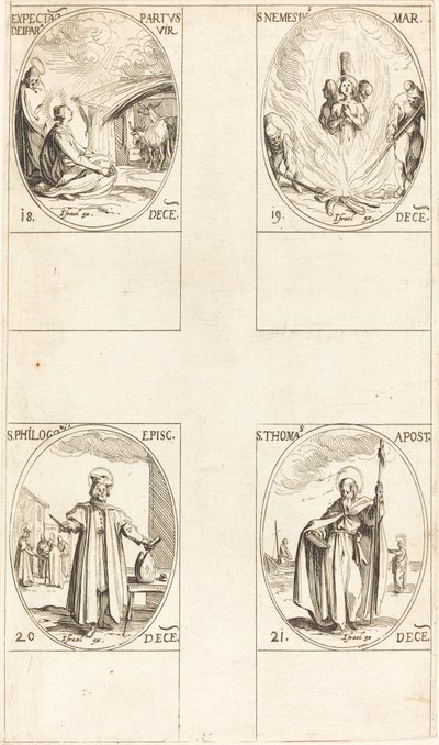 En attendant que la Vierge donne naissance; St. Némésius; St. Philogonius; St. Thomas - Jacques Callot