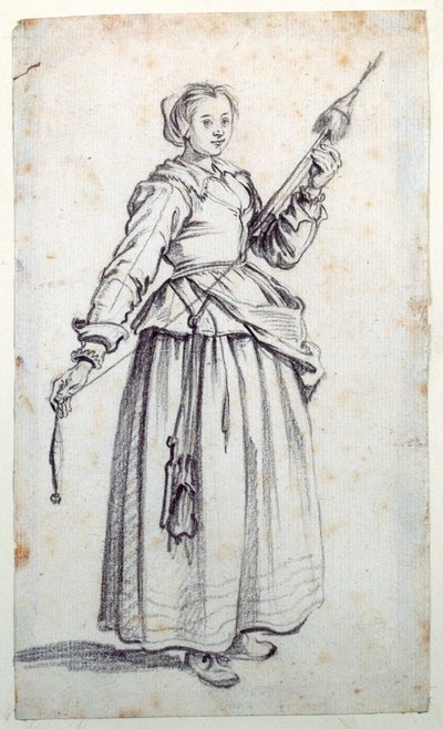 Femme avec fuseau - Jacques Callot