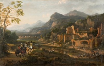 Paysage avec cavaliers - Jacques Courtois