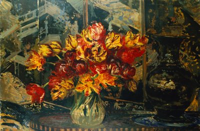 Bouquet de Tulipes au Paravent - Jacques Emile Blanche