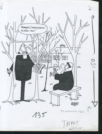 Paris-Presse, Satirique en N  B - Jacques Faizant