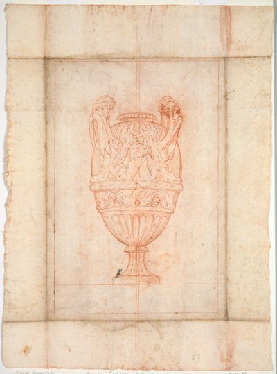 Conception de vase pour une suite de vases : Planche 27, 1746 - Jacques Francois Joseph Saly