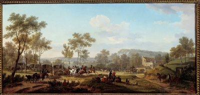 Course dans les environs de Longchamps - Jacques Francois Joseph Swebach