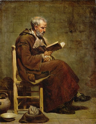 Un vieil homme assis lisant, avant 1797 - Jacques Henri Sablet