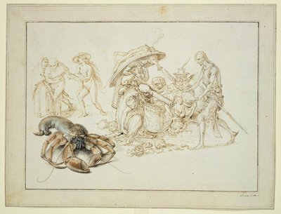 Homard et deux sorcières, vers 1602 - Jacques II de Gheyn