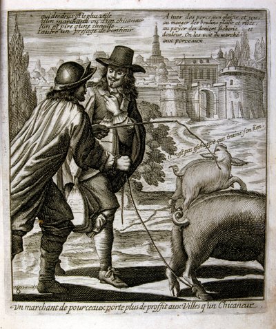 Illustration gravée du 17e siècle tirée d