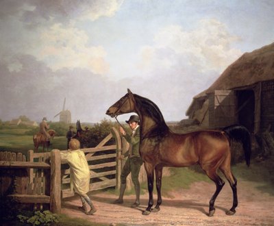 "Bay Ascham", un étalon conduit à une jument, 1804 - Jacques Laurent Agasse