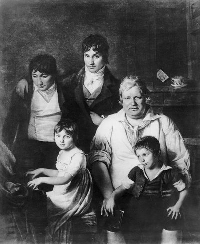 Portrait de famille, anciennement connu sous le nom de Michel Gerard (1737-1815) membre de la Convention, avec sa famille, fin du XVIIIe siècle - Jacques Louis David