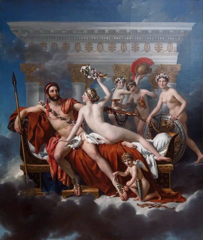 French: Mars désarmé par Vénus Mars Being Disarmed by Venus - Jacques Louis David