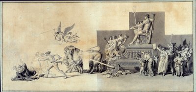 Le triomphe du peuple français. Dessin à la mine de plomb par Jacques Louis David (1748-1825) 1793 Paris, Musée Carnavalet - Jacques Louis David