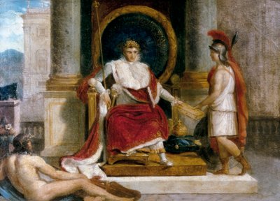 Napoléon Ier Bonaparte, empereur français (1769-1821) introduit à Rome en 1806 le Code des Lois - Jacques Louis David
