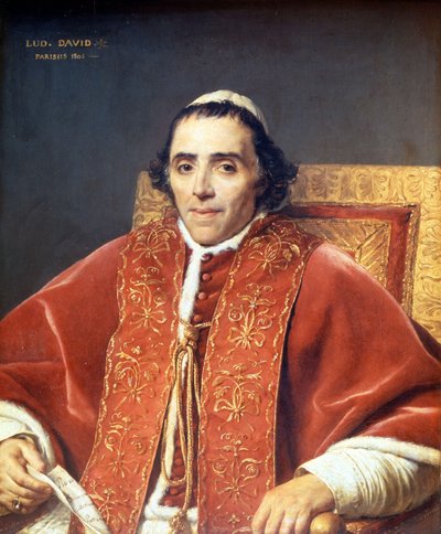 Pie VII (1742 - 1823). Peinture de Jacques Louis David (1748-1825). Musée du Louvre. Paris - Jacques Louis David