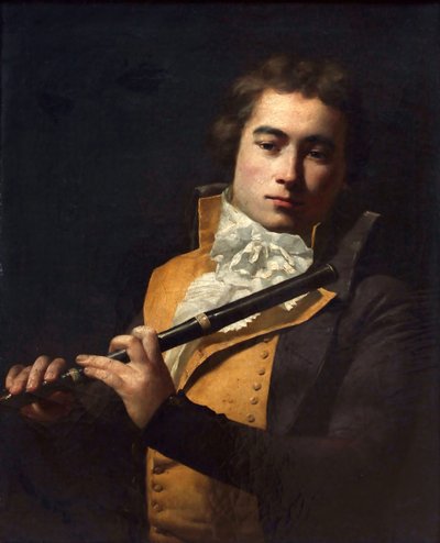 Portrait du compositeur et flûtiste François Devienne 1759-1803, vers 1792 - Jacques Louis David