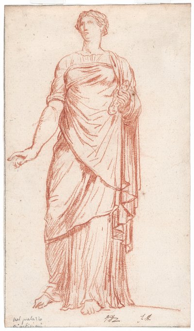 Statue de Flore vue de face, au Palazzo Giustiniani, Rome - Jacques Louis David