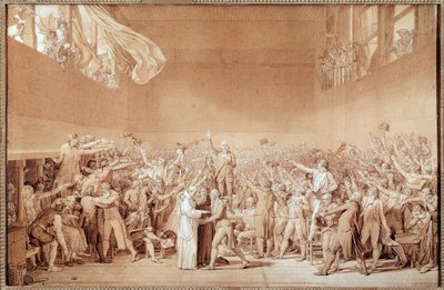 Le Serment du Jeu de Paume (dessin préparatoire) - Jacques Louis David