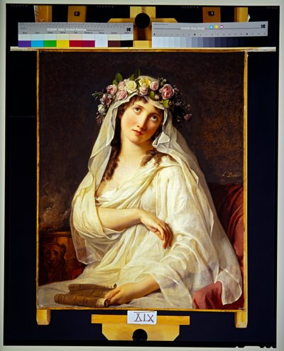 Vestale couronnée de fleurs - Jacques Louis David