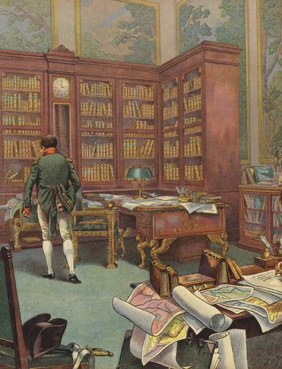 Napoléon Bonaparte consultant des cartes dans son étude - Jacques Marie Gaston Onfray de Breville (Job)