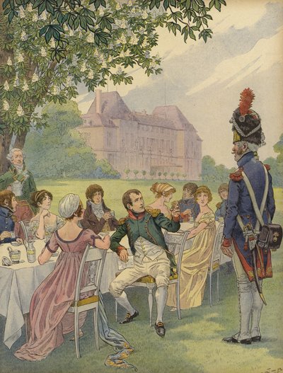 Napoléon Bonaparte et Joséphine à une fête dans les jardins du Château de Malmaison - Jacques Marie Gaston Onfray de Breville (Job)