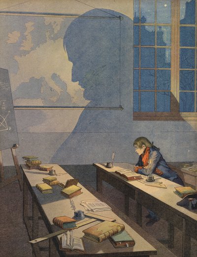 Le jeune Napoléon Bonaparte étudiant - Jacques Marie Gaston Onfray de Breville (Job)
