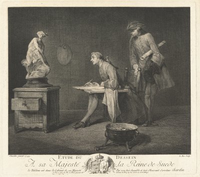 Étude du dessin - Jacques Philippe Le Bas after Jean Siméon Chardin