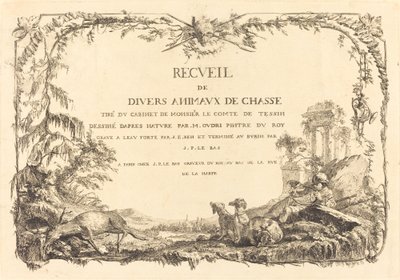 Page de titre - Jacques Philippe Le Bas and Jean Eric Rehn after Jean Baptiste Oudry