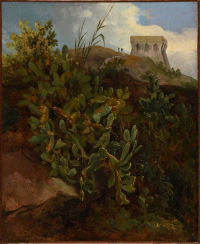 Tour et cactus - Jacques Raymond Brascassat