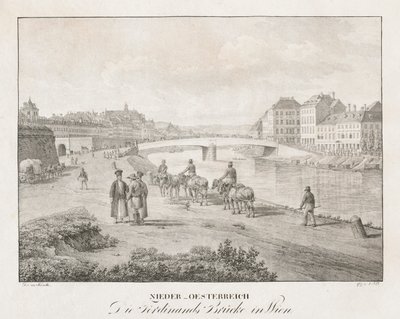Nieder-Österreich, Le pont Ferdinand à Vienne - Jakob Alt