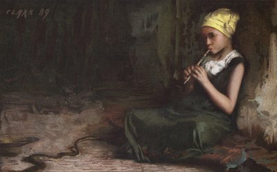 Fille charmant un serpent - James (after) Clark