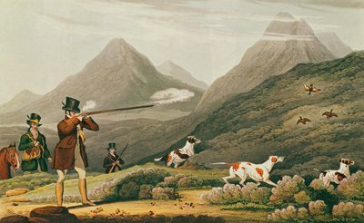 Chasse aux tétraonidés (gravure en couleur) - James (after) Pollard