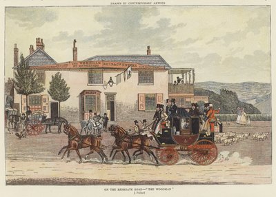 Sur la route de Highgate - "The Woodman" - James (after) Pollard