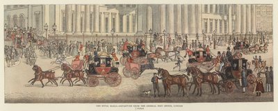 Les Courriers Royaux - Départ du Bureau de Poste Général, Londres - James (after) Pollard