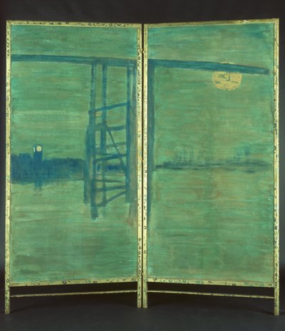 Bleu et Argent : Écran, avec le vieux pont de Battersea - James Abbott McNeill Whistler
