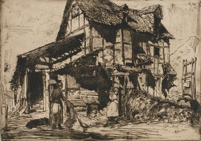 Le Logement dangereux. Une des douze gravures de la nature. Le Set français, 1858 - James Abbott McNeill Whistler