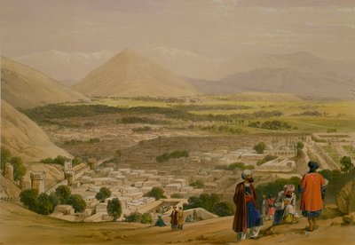 Le Balla Hissar et la ville de Kaboul, depuis la partie supérieure de la citadelle, de 