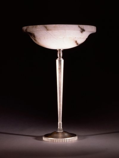 Lampe de table en bronze argenté conçue par Jacques-Emile Ruhlmann (1879-1933), vers 1913 - James Baker (attr. to) Pyne