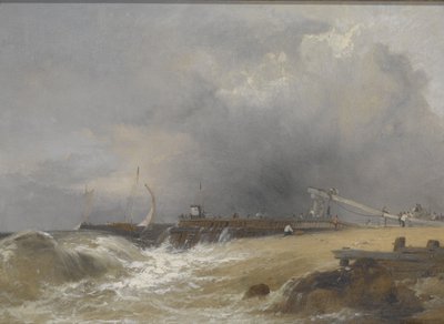 Jetée de Littlehampton sur la côte du Sussex, c.1842 - James Baker Pyne