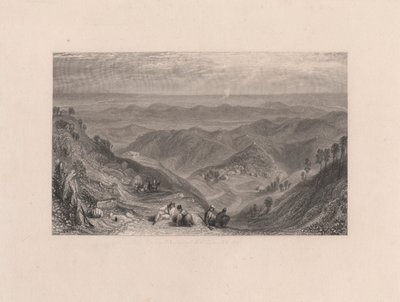 Mussooree et le Dhoon depuis Landour - James Baylis Allen