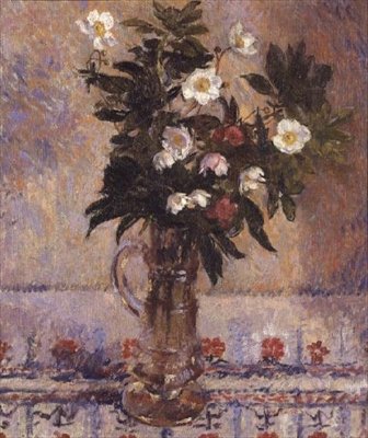 Fleurs dans un vase en verre - James Bolivar Manson