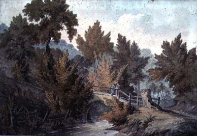 Paysage avec Pont et Ruisseau - James Bourne