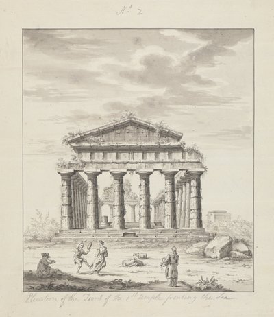 N° 2 Élévation de la façade du premier temple face à la mer - James Bruce