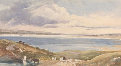 Paysage au bord de la mer avec route au premier plan - James Bulwer