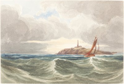 Paysage marin avec phare - James Bulwer