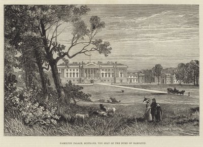 Palais de Hamilton, Écosse, résidence du duc de Hamilton - James Burrell Smith