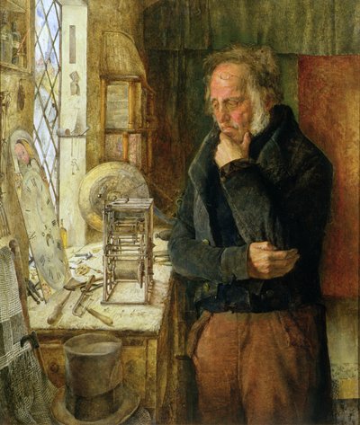Notre horloger de village résolvant un problème, c.1859 - James Campbell