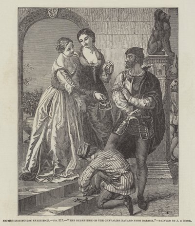 Le départ du chevalier Bayard de Brescia - James Clarke Hook