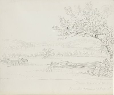 Lac Derwent depuis la résidence de M. W. Mains, 1843 - James David Smillie