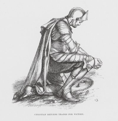 Christian rend grâce pour la victoire - James Dawson Watson