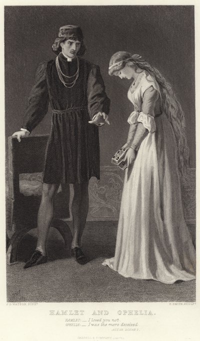 Hamlet et Ophélie, Acte III, Scène I - James Dawson Watson