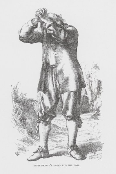 Le chagrin de Little-Faith pour sa perte (gravure) - James Dawson Watson
