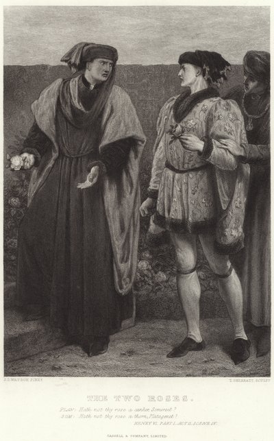 Les Deux Roses, Henry VI, Partie I, Acte II, Scène IV - James Dawson Watson